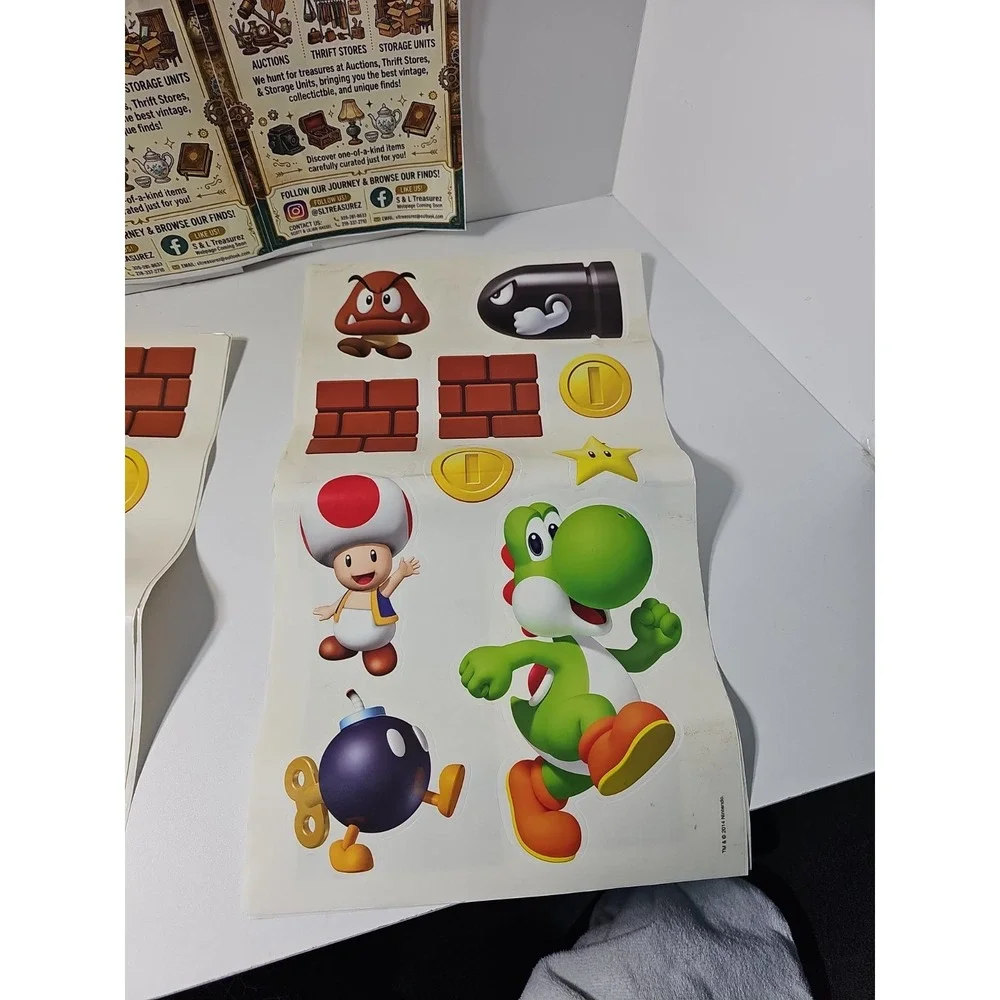 Super Mario Luigi Bros Decals Stickers Wall Decorations Nintendo 2014 Lot Of 4